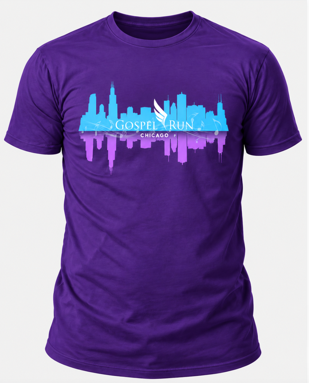 Chicago Gospel Run Purple Tee