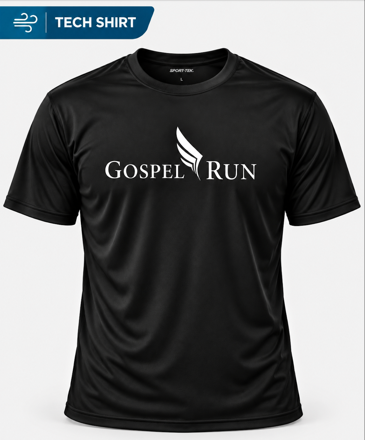 Gospel Run Sport-Tek Performance Tee – Black