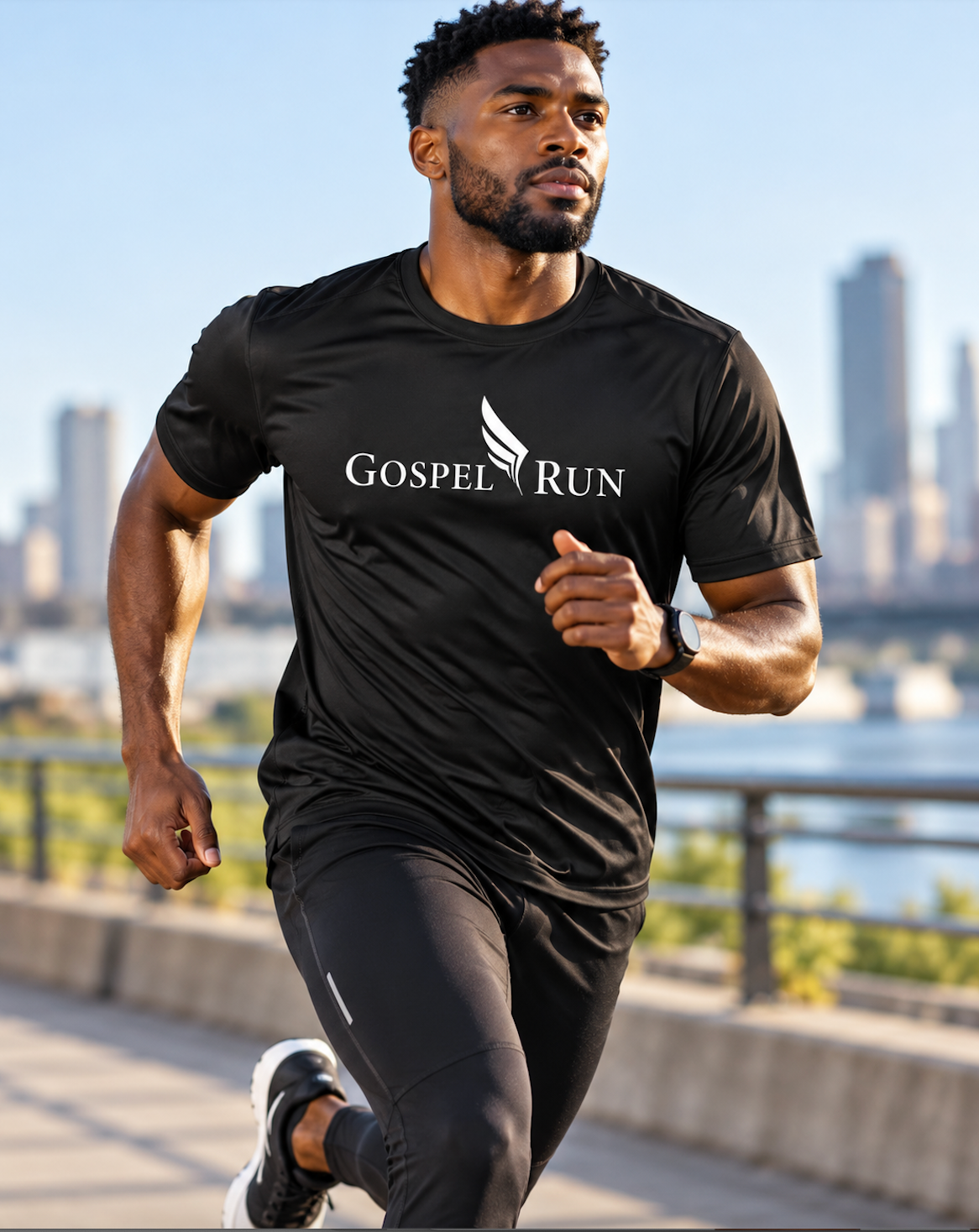 Gospel Run Sport-Tek Performance Tee – Black