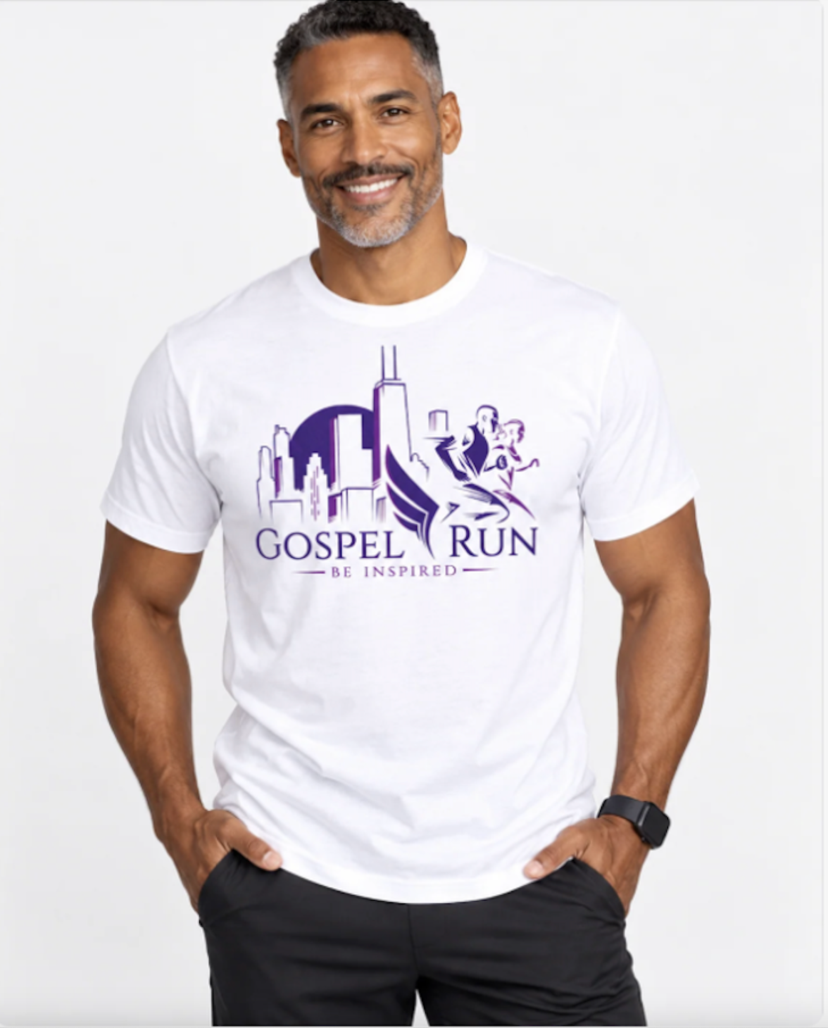 Gospel Run “Be Inspired” Gildan DryBlend Tee – White