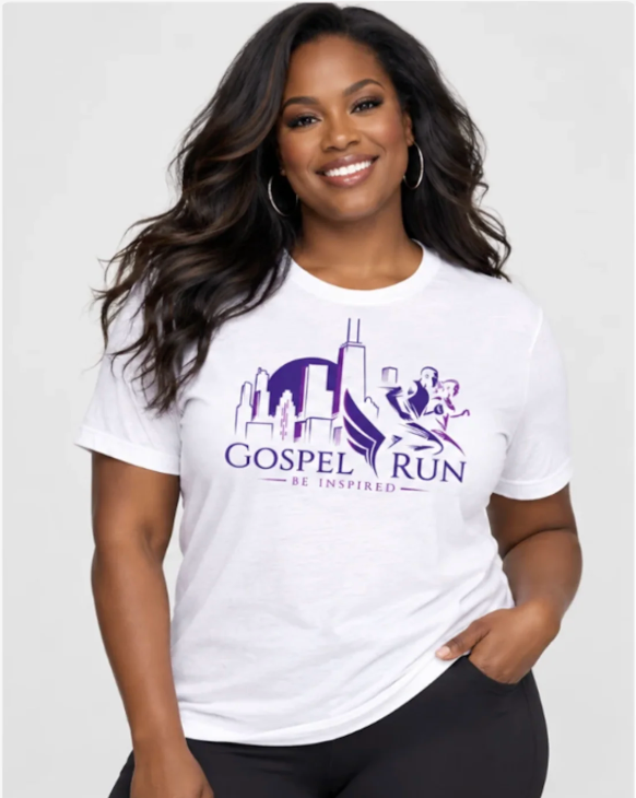 Gospel Run “Be Inspired” Gildan DryBlend Tee – White