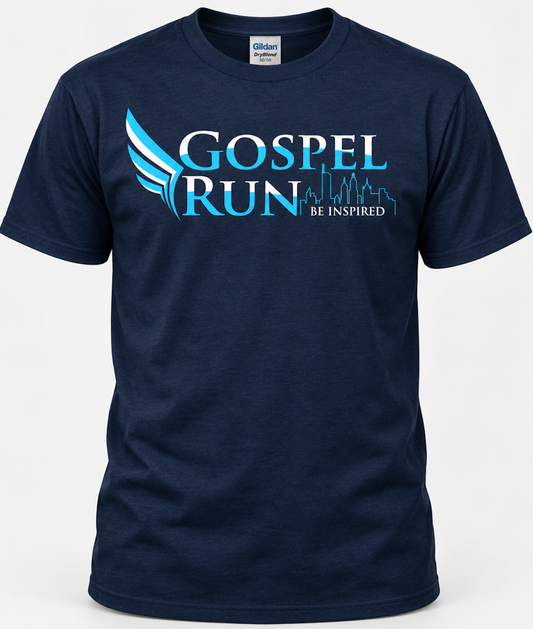 Gospel Run “Be Inspired” DryBlend T-Shirt – Navy Blue