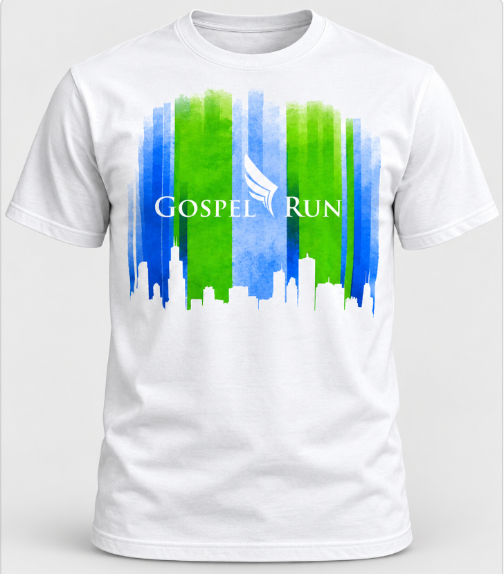 Gospel Run Skyline Tee – Blue & Green