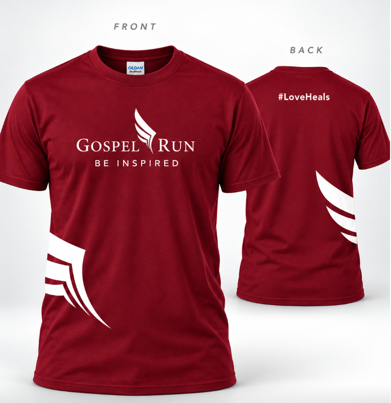 Be Inspired DryBlend Tee – Maroon